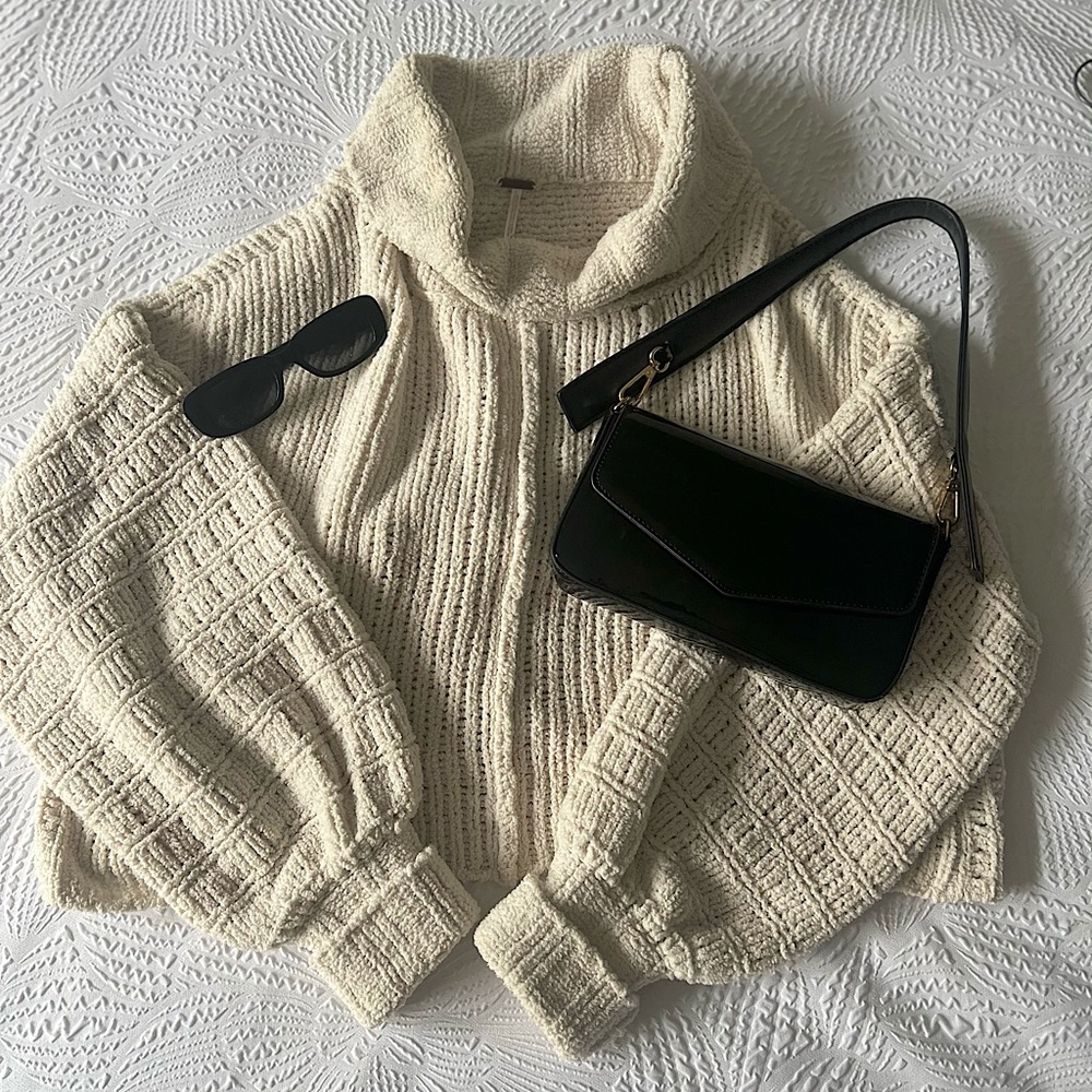 Free People White Knit Sweater